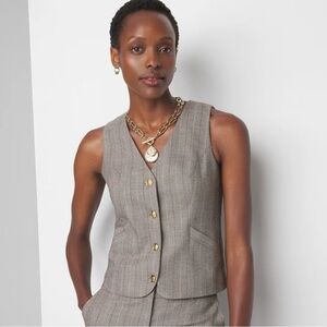 NWT WHBM Herringbone Vest